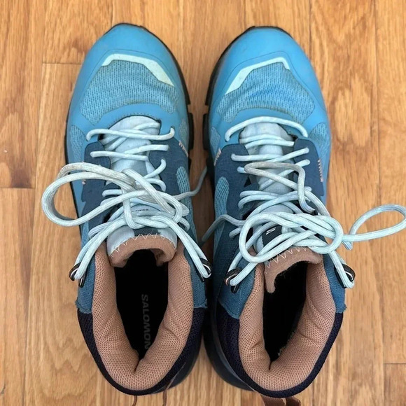 Salomon 7.5 Predict hike mid GTX mallard blue Hiking boot great pre owned cond - Picture 4 of 8
